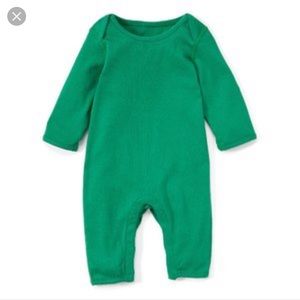 NWT Hanna Andersson solid green romper
